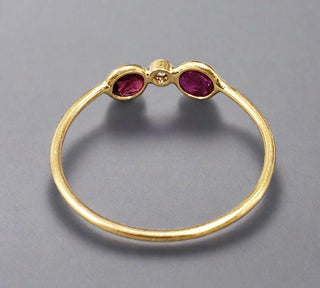 18k Gold Rose Cut Ruby & Diamond Ring - K Jewelry Accessories