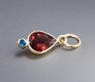 14k Gold Red Garnet With Apatite Pendant - K Jewelry Accessories