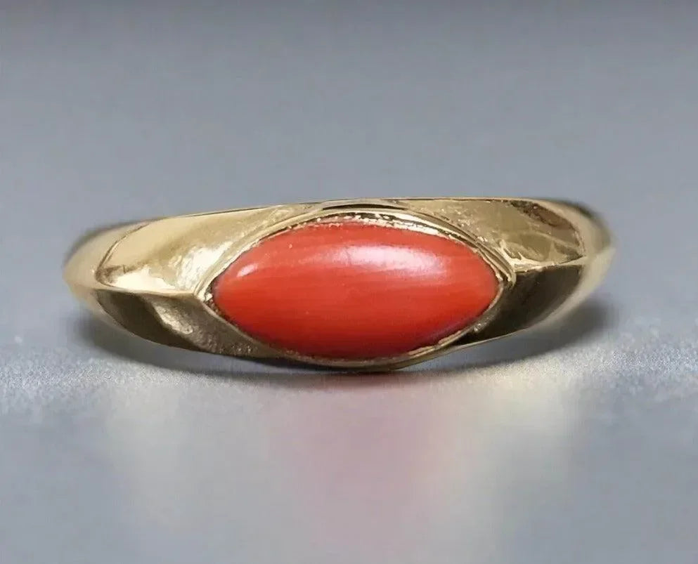 14k Gold Coral Ring - K Jewelry Accessories