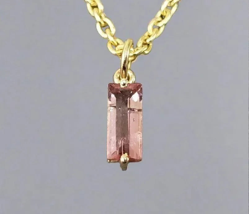 14k Gold Tourmaline Pendant Pink - K Jewelry Accessories