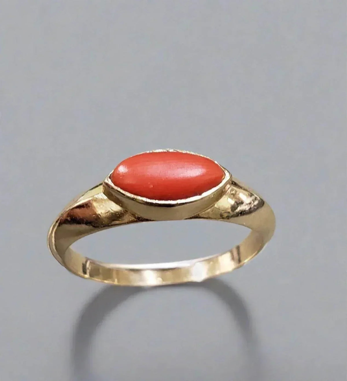 14k Gold Coral Ring - K Jewelry Accessories