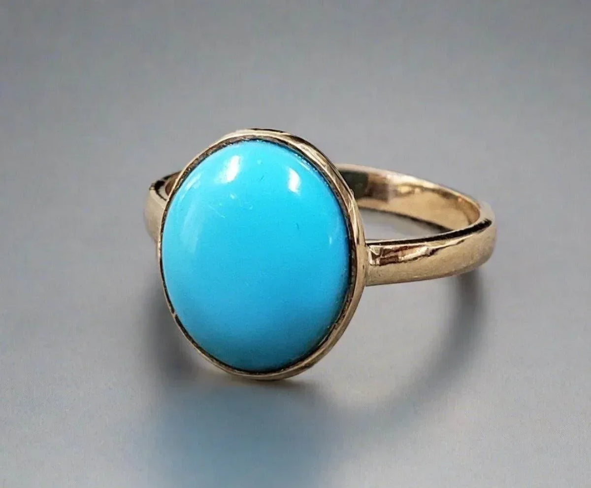 14k Gold Turquoise Ring - K Jewelry Accessories