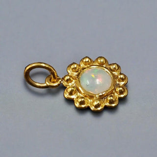 925 Gold Vermeil Ethiopian Opal Pendant - K Jewelry Accessories