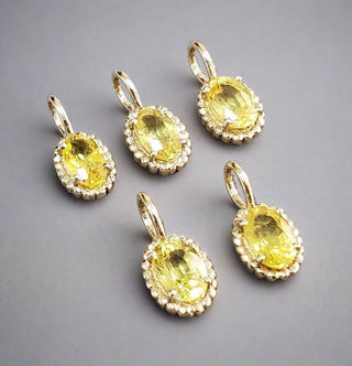 14k Gold Yellow Sapphire Charms - K Jewelry Accessories