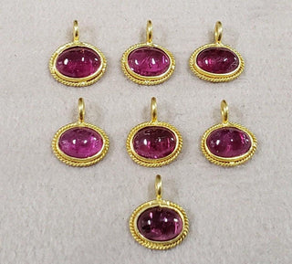 18k Gold Pink Tourmaline Charm - K Jewelry Accessories