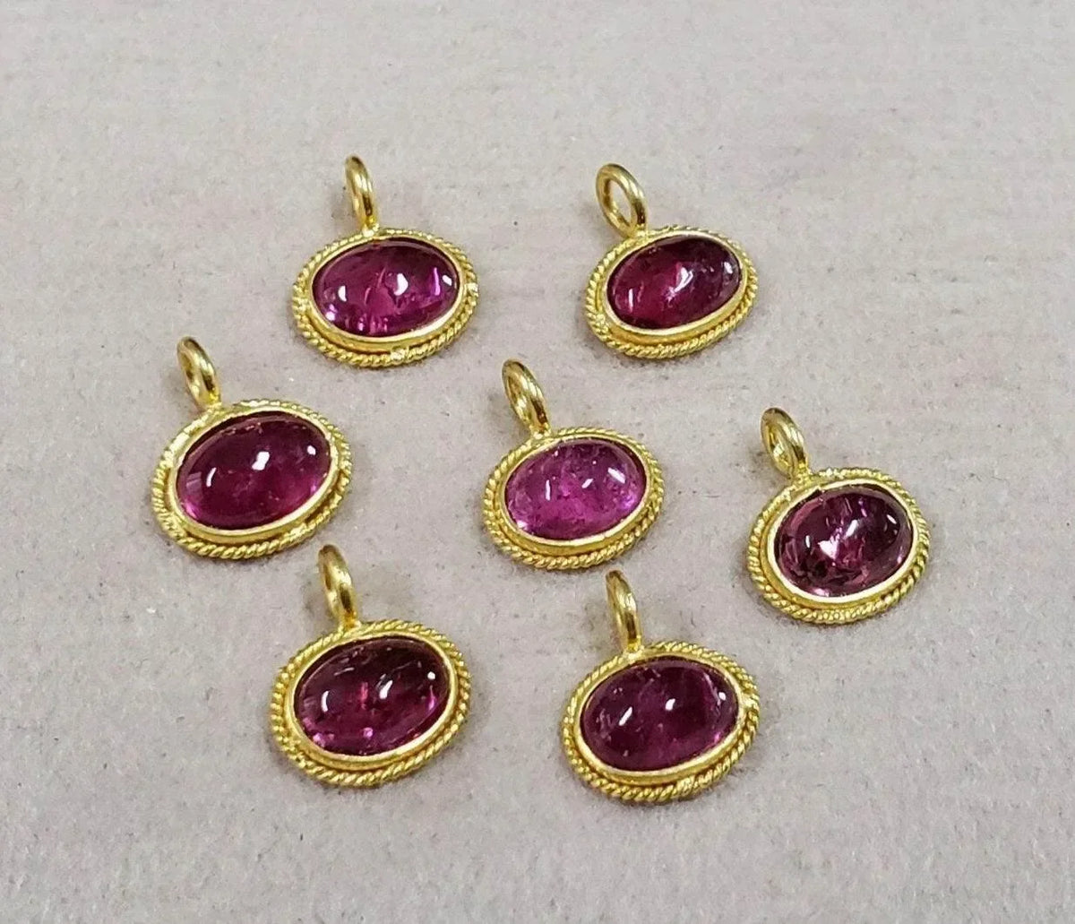 18k Gold Pink Tourmaline Charm - K Jewelry Accessories