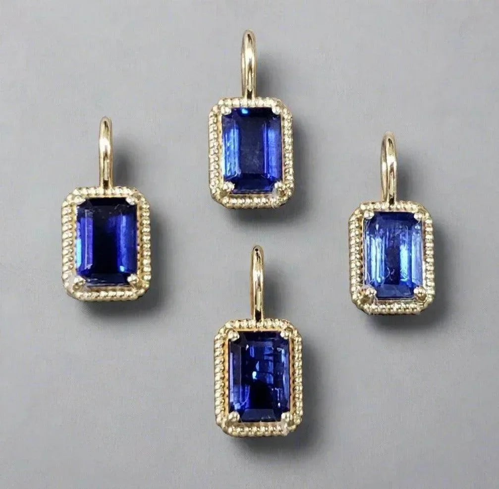 14k Gold Kyanite Necklace Charm for women - K Jewelry Accessories