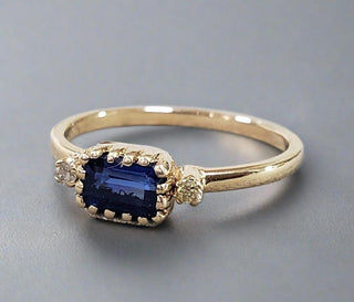 14k Gold Kyanite with Diamond Ring - K Jewelry Accessories